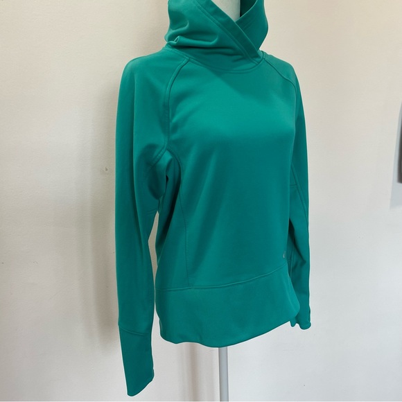 Oakley Funnelneck Hooded Sweatshirt Hoodie Womens Size Medium Teal - Picture 6 of 7